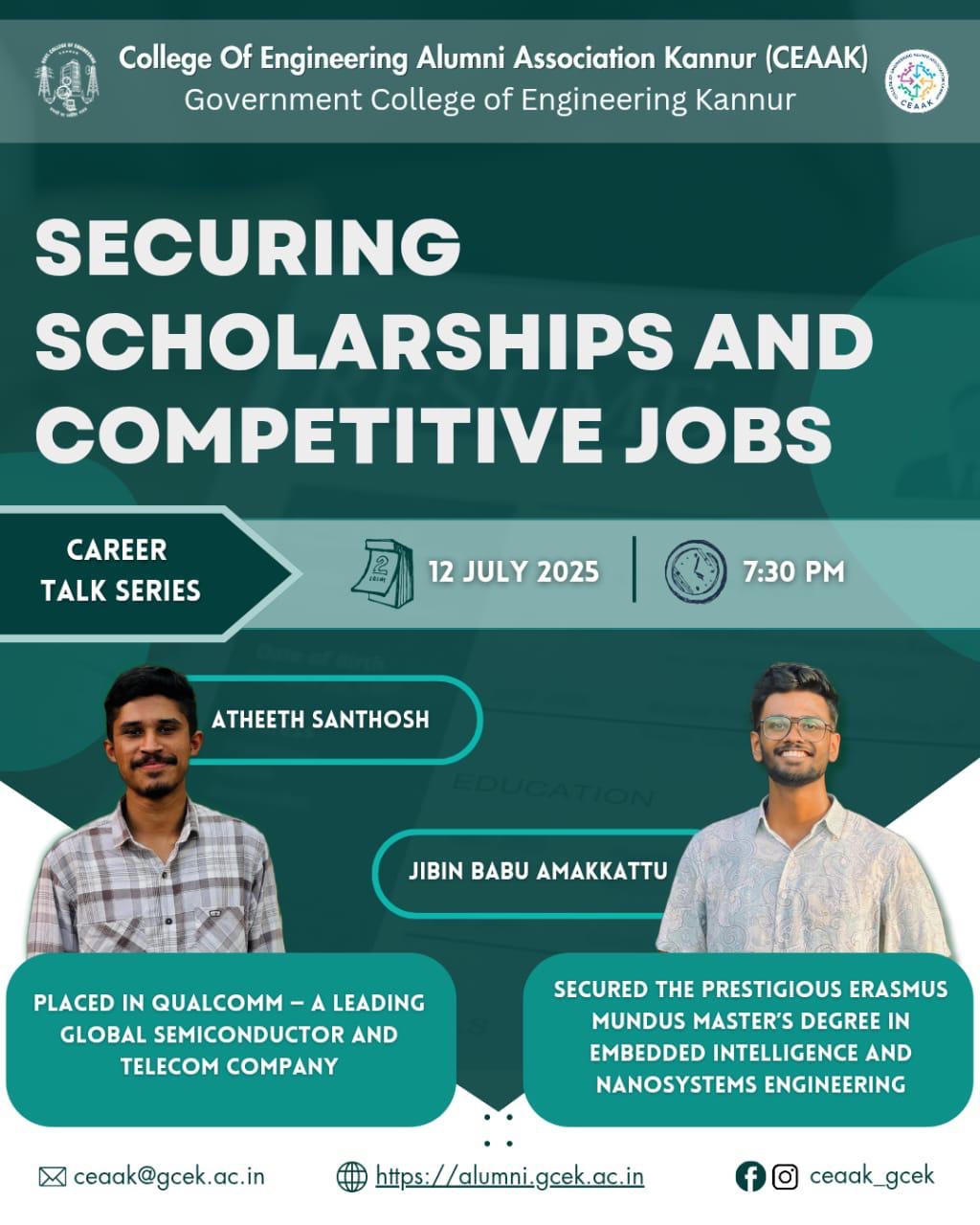 Securing Scholarships and Competitive Jobs Career Talk